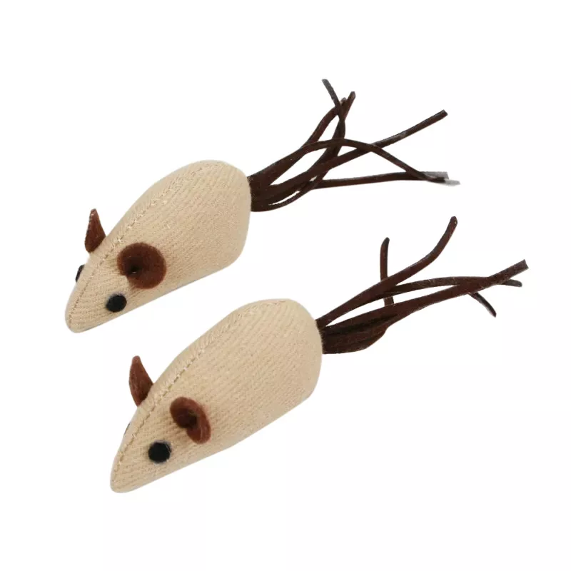 Set od 4 mirisljive flanel igračke za mačke u jarkim bojama – roze, zelena, plava, žuta