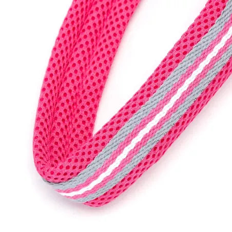 Roze podesiv am za srednje pse sa reflektujućim trakama