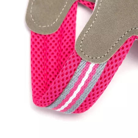 Crni podesiv am za male pse 26-48 cm sa refleksijom