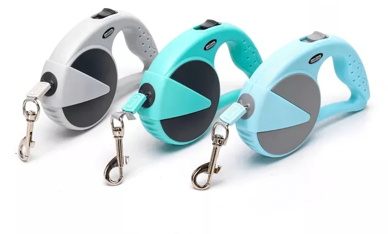 Retraktibilni povodac 5m u plavoj, zelenoj i sivoj boji