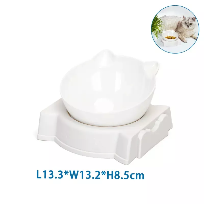 Povišena činija za mačke sa šestougaonom bazom i odvojivom posudom