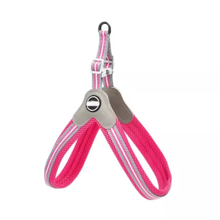 Plavi podesiv am za pse sa reflektujućim trakama, obim 44-60 cm