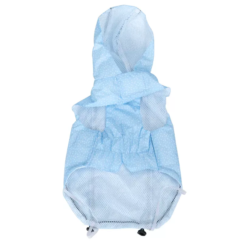 Zelena vodootporna kabanica za pse sa reflektujućim trakama i kapuljačom