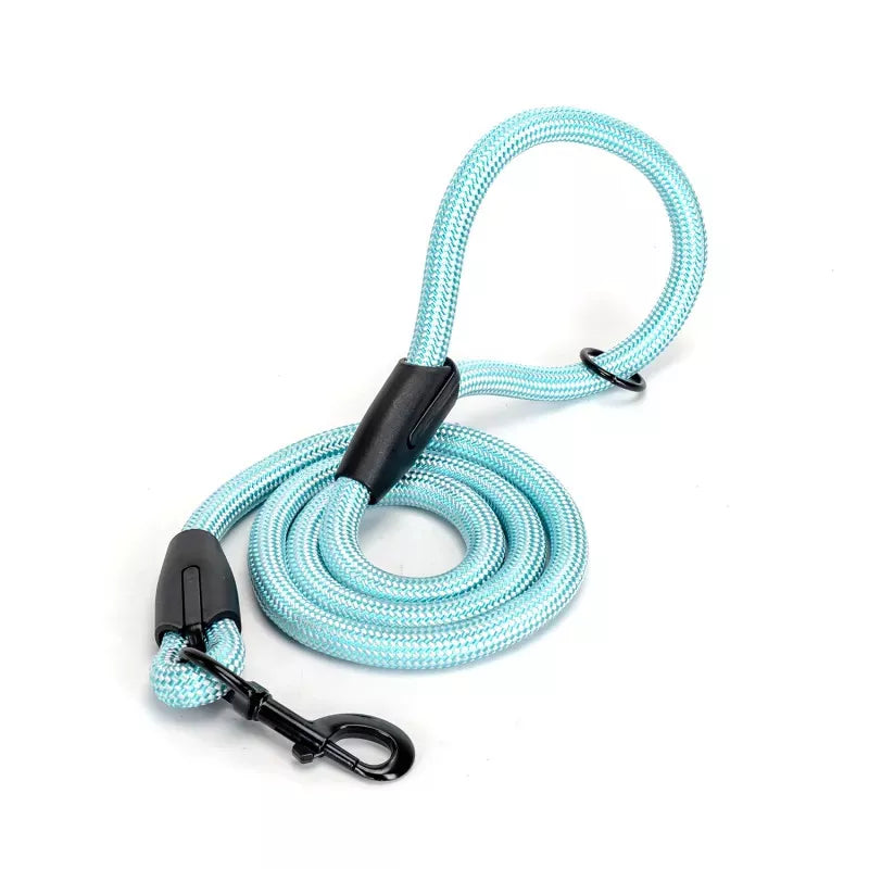Plavi povodac za pse sa metalnim karabinerom, izdržljiv najlon