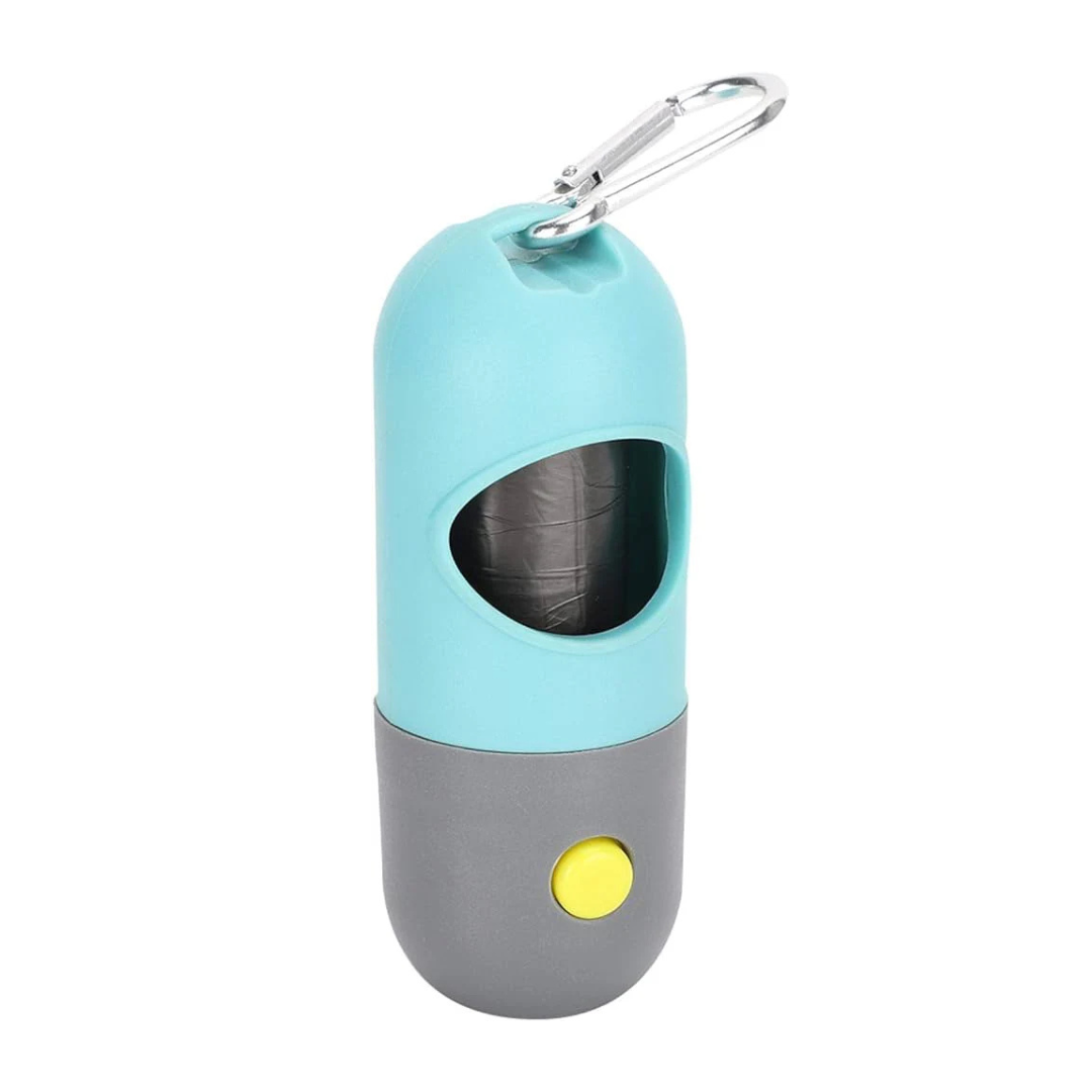 Tirkizni dispanzer za kese sa ugrađenom LED lampom 2 u 1