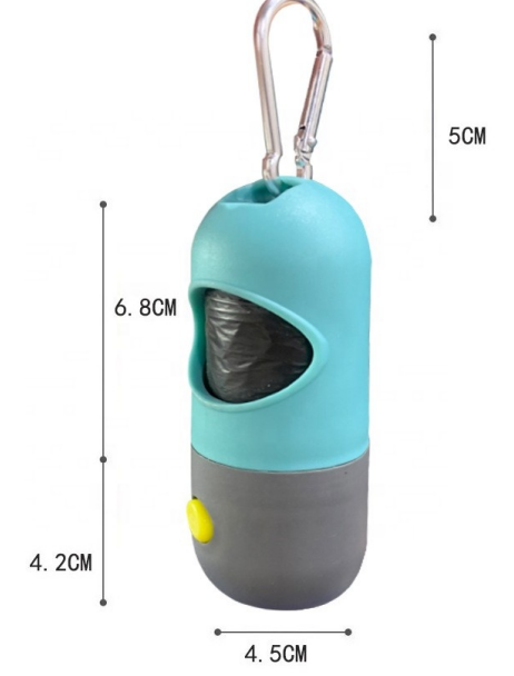 Dispanzer sa LED lampom i karabinerom, idealan za šetnje u mraku