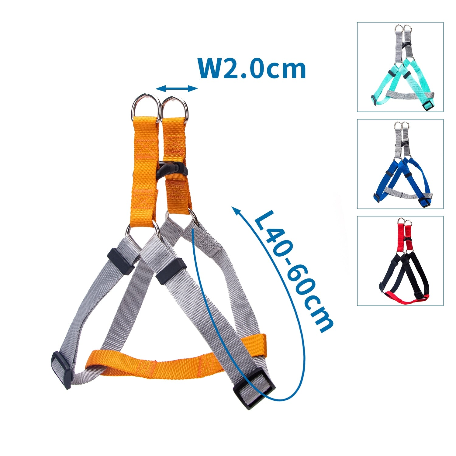 Podesiv am za srednje pse sa reflektujućim trakama za veću vidljivost