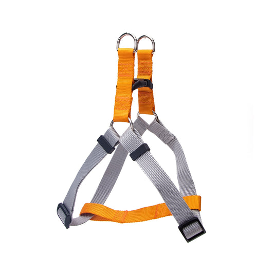 Sivo-narandžasti am za pse sa reflektujućim trakama, M veličina