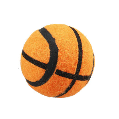 Narandžasta sportska loptica za pse sa šarama košarkaške lopte.