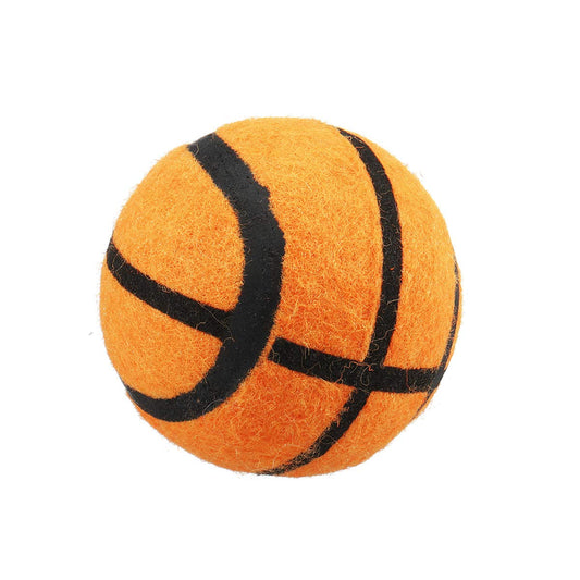 Narandžasta sportska loptica za pse sa šarama košarkaške lopte.