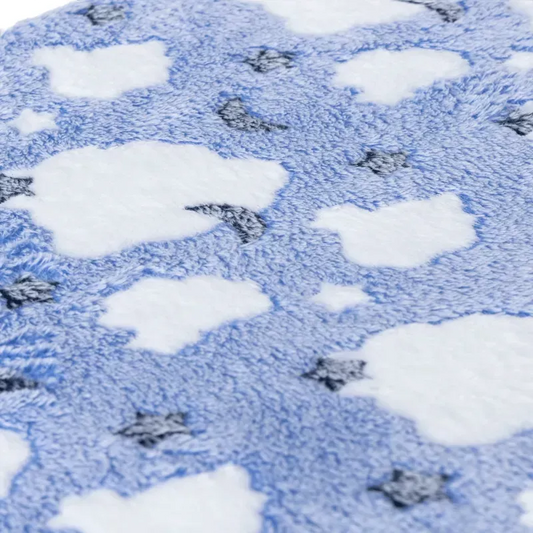 Plišana kućica za mačke i male pse sa dezenom oblaka, 48×45×39 cm