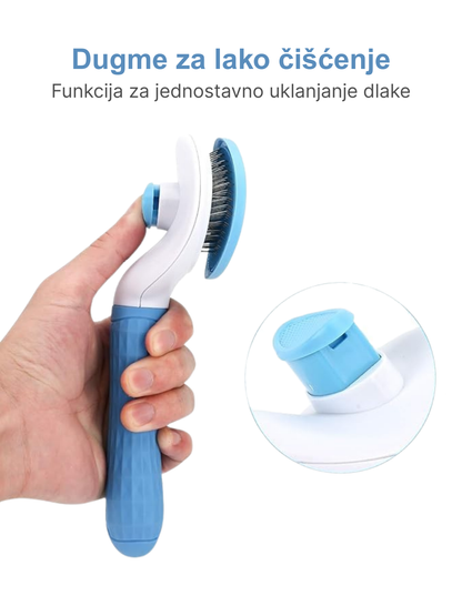Plavo-bela četka za negu kućnih ljubimaca