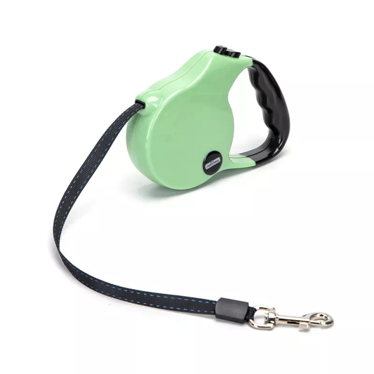 Zeleni automatski retraktibilni povodac 6m sa ergonomskom ručkom