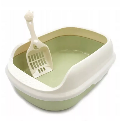 Otvoreni toalet za mačke sa visokim ivicama i lopaticom, veličina L