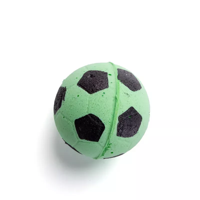 Zelena mini fudbalska loptica za mačke od mekane gume, lagana i bezbedna
