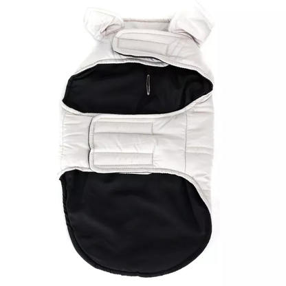 Plavi zimski prsluk za psa sa visokim okovratnikom, udoban i topao