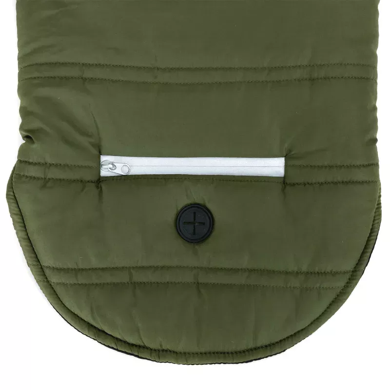 Zimski prsluk za psa, zadnja strana sa otvorom za povodac